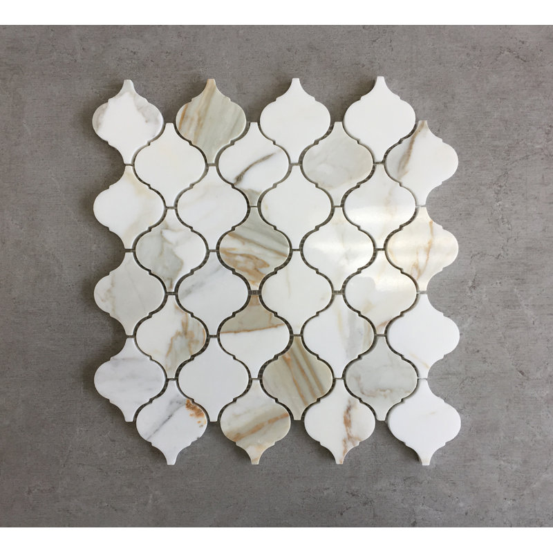 ES Stone Natural Stone Arabesque Mosaic Wall & Floor Tile | Wayfair